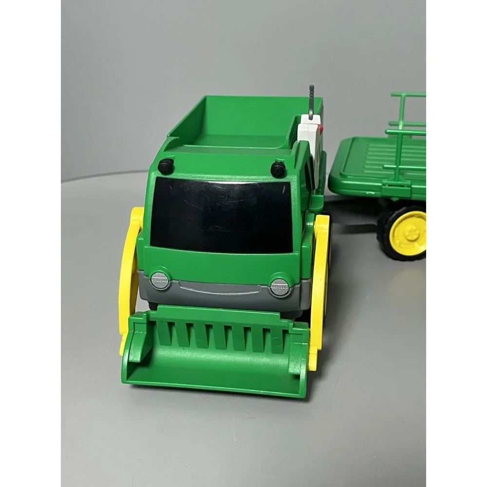 Rokenbok RC Loader Truck W/ Trailer Green Vtg 1997 W/ Cart Tested Works Great!